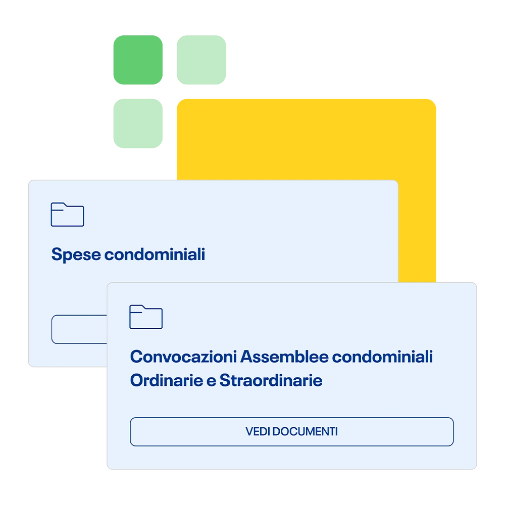 Archivio Rendicondo con cartelle tematiche e documenti condominiali